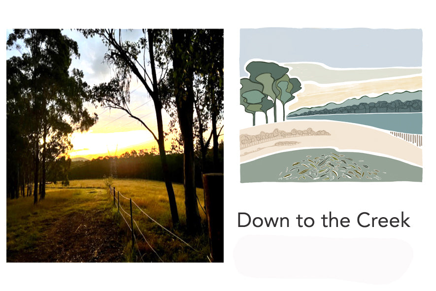 Down to the Creek canvas print