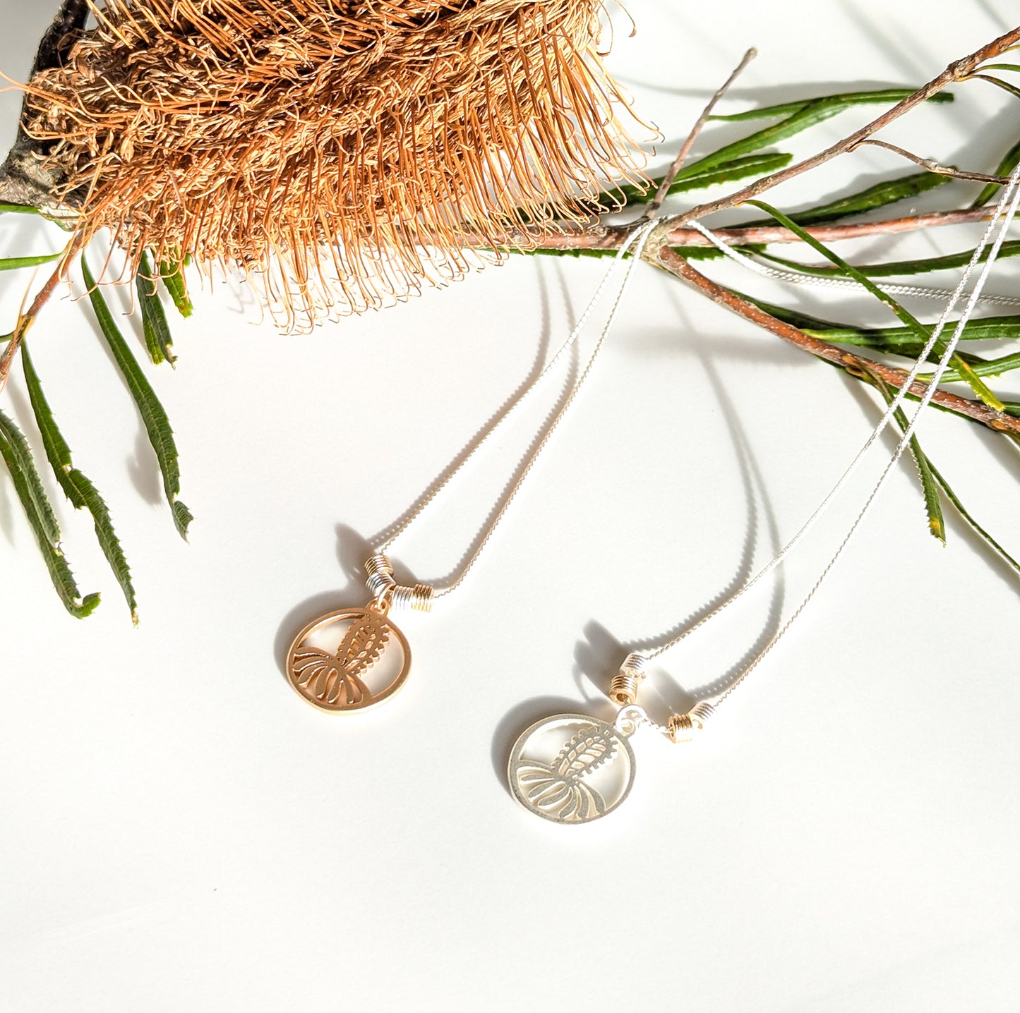 Banksia chain necklace
