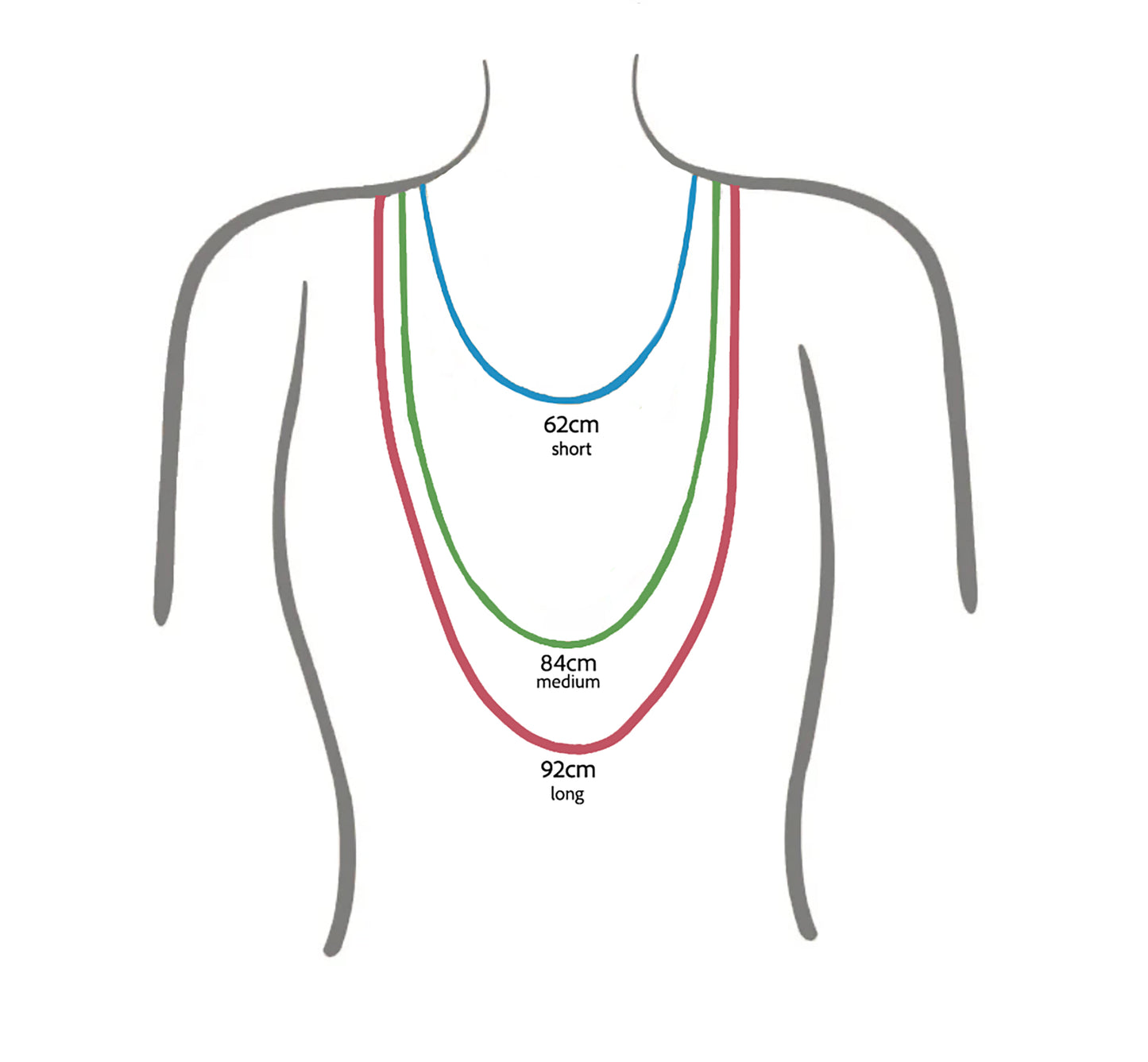 Triple Hollow Oval Necklace