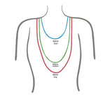 Small Transparent Glass and Hammered Hoop Necklaces