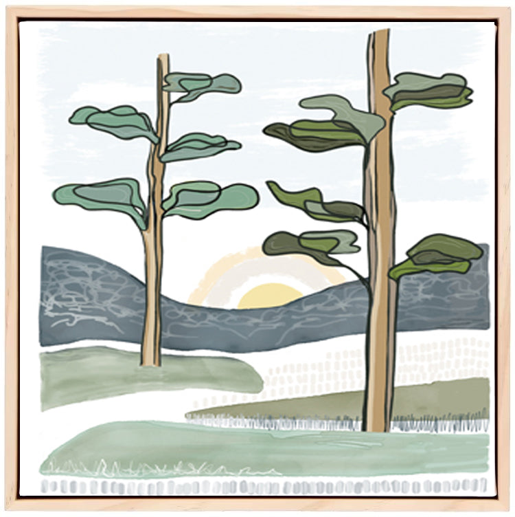 Setting canvas print