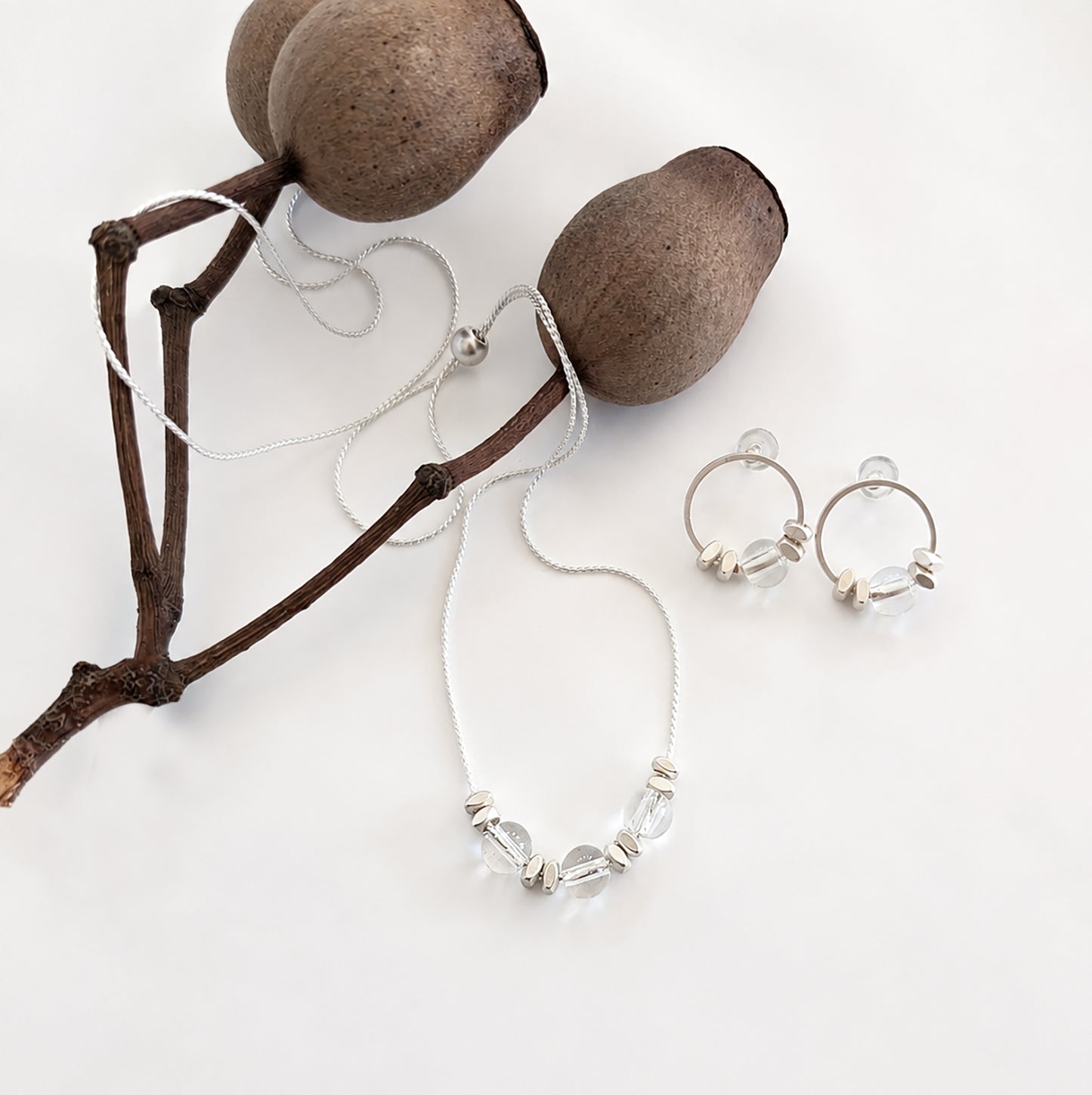 Crystal Clear Glass Chain Necklace