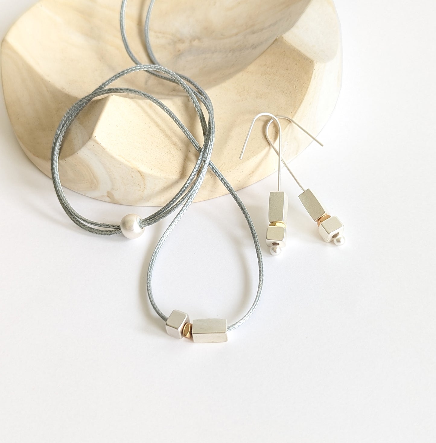 Block and Cube Necklace