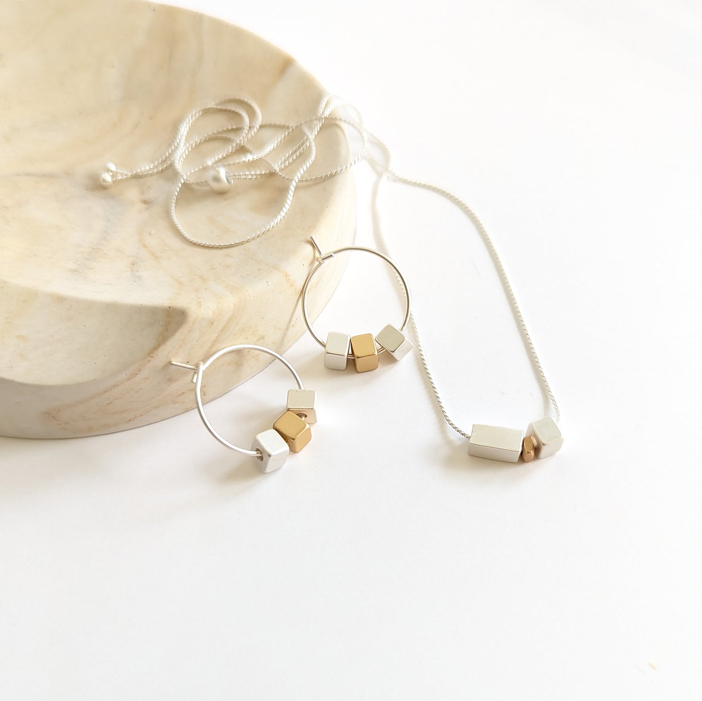 Cube  Hoop Earrings