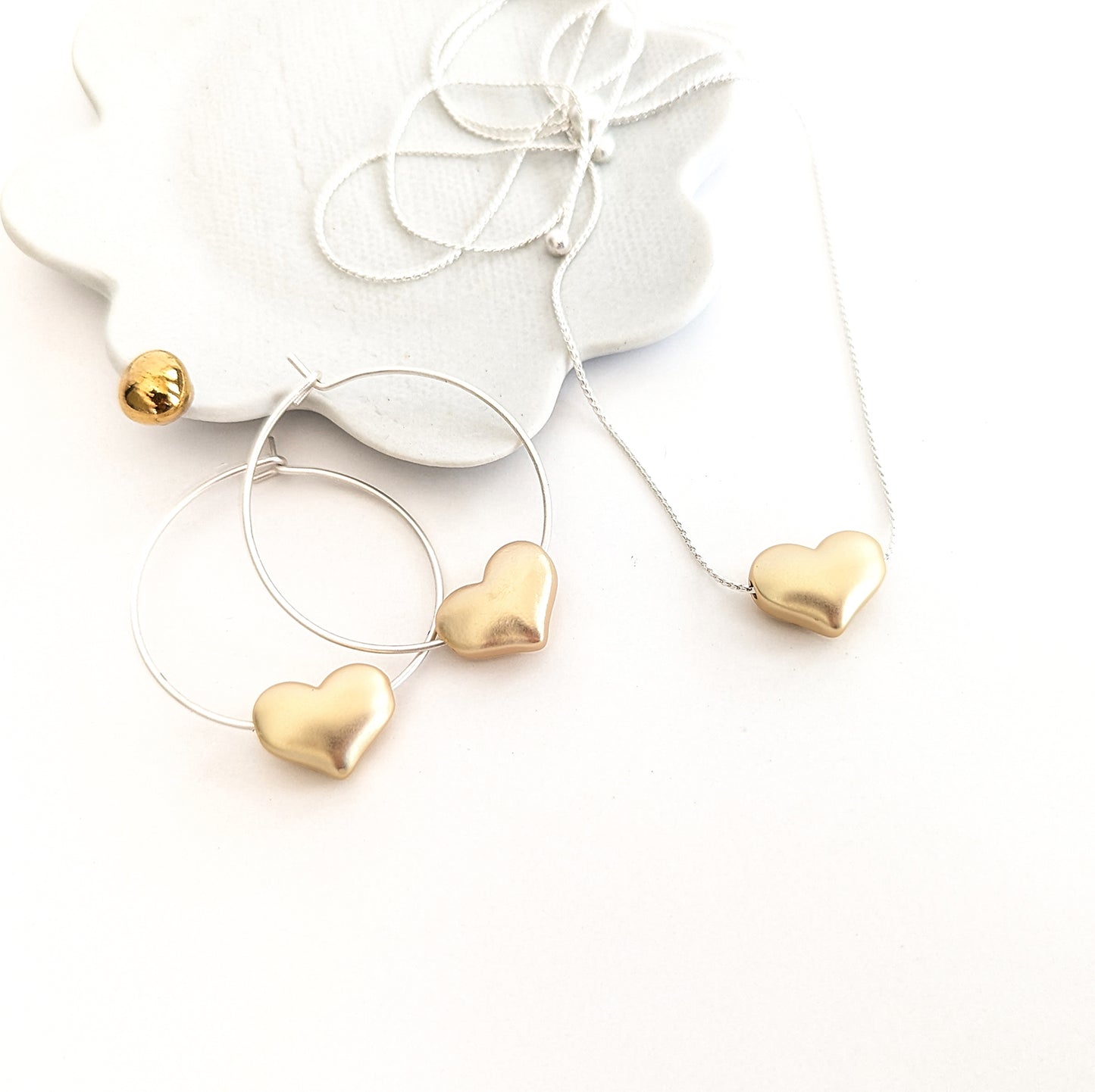 Rounded Heart Hoop earrings