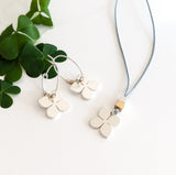 Clover Flower Hoop Earrings