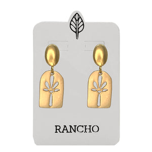 Arch Palm Stud Earrings