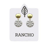 Solid Dot Stud and Daisy Disc earring
