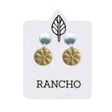 Solid Dot Stud and Daisy Disc earring