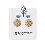 Solid Dot Stud and Daisy Disc earring