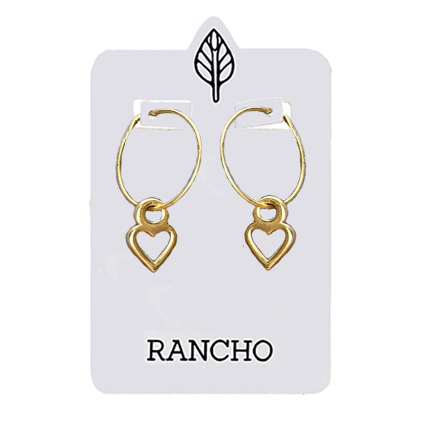 Hollow Heart Hoop Earrings