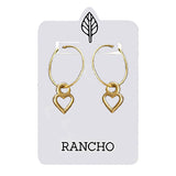 Hollow Heart Hoop Earrings