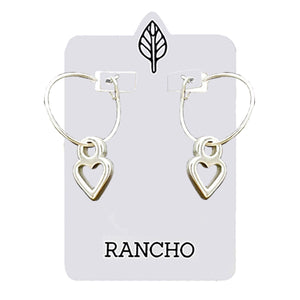 Hollow Heart Hoop Earrings
