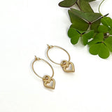 Hollow Heart Hoop Earrings