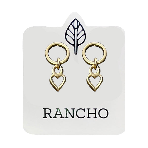 Hollow Heart Stud Earring