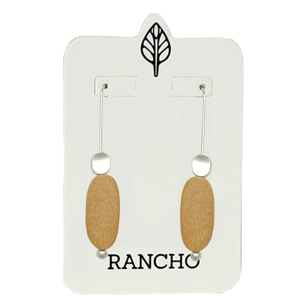 Wood oval with dished oval on long straight hook