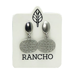 Solid Oval and Oval Stud Earrings