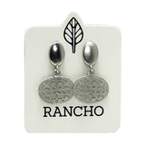 Solid Oval and Oval Stud Earrings