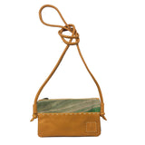 Small Leather & Linen Cross Body Bag