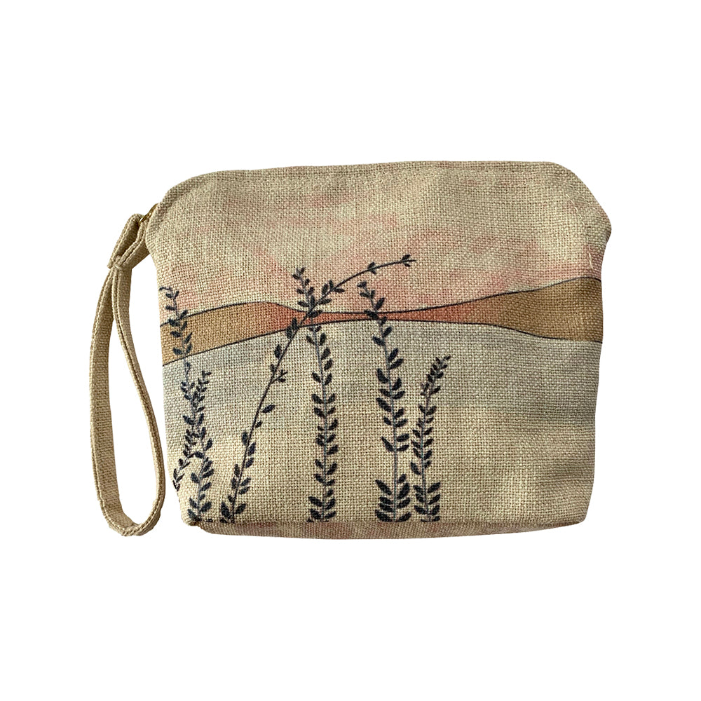 Grasses Linen Clutch  Bag