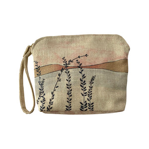 Grasses Linen Clutch  Bag