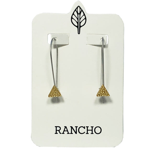 Long Hook Earring with Triangle Feature