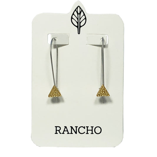 Long Hook Earring with Triangle Feature