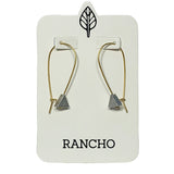 Long Hook Earring with Triangle Feature