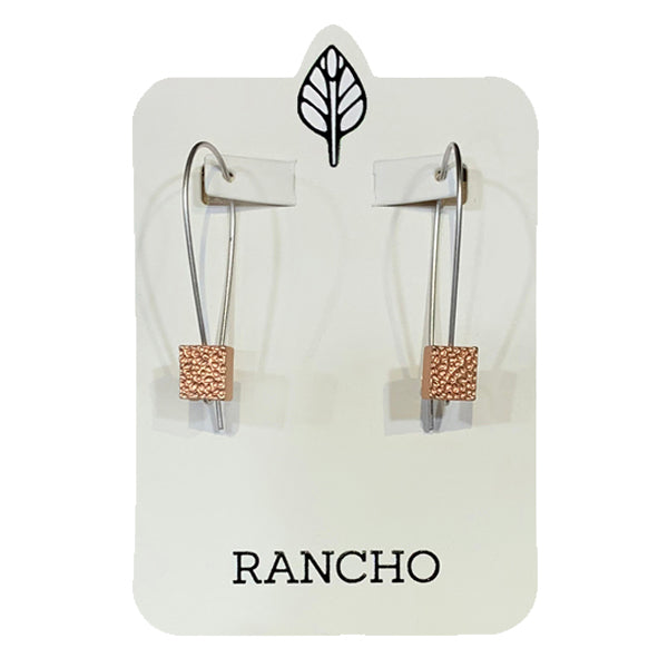 Long Hook Earring with Square Feature