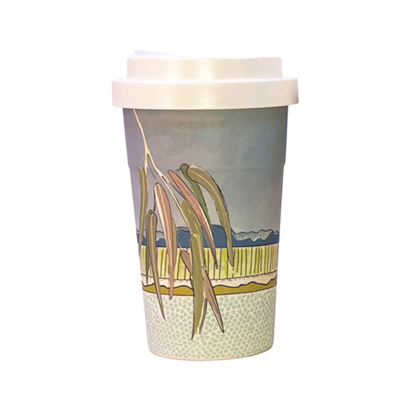 Falling Leaves Bamboo Travel Mug