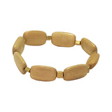 Wood Rectangular Bead Bracelet