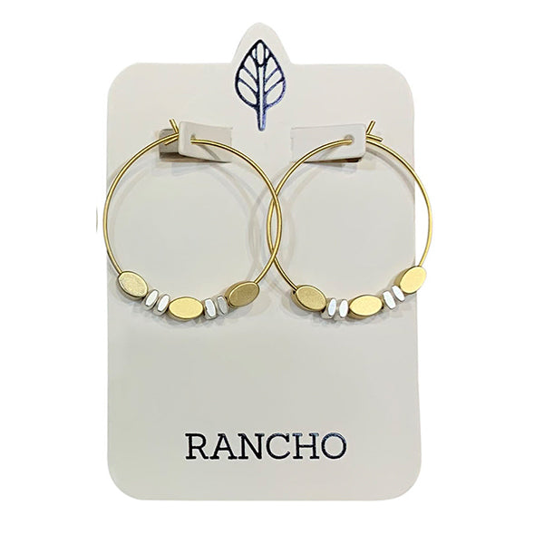 Large Hoop with Ovals and Spacer Beads earring