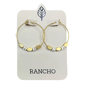 Large Hoop with Ovals and Spacer Beads earring