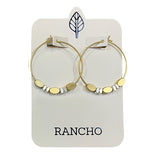 Large Hoop with Ovals and Spacer Beads earring