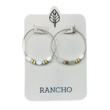 Large Hoop with Ovals and Spacer Beads earring