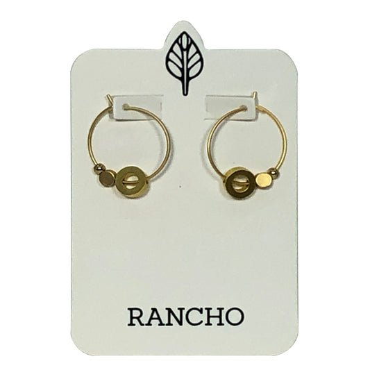 Small Hoop with Hollow Dot, Small dot and Ball