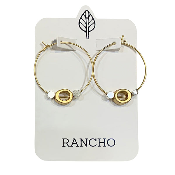 Large Hollow Oval Hoop Earring