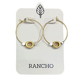Large Hollow Oval Hoop Earring