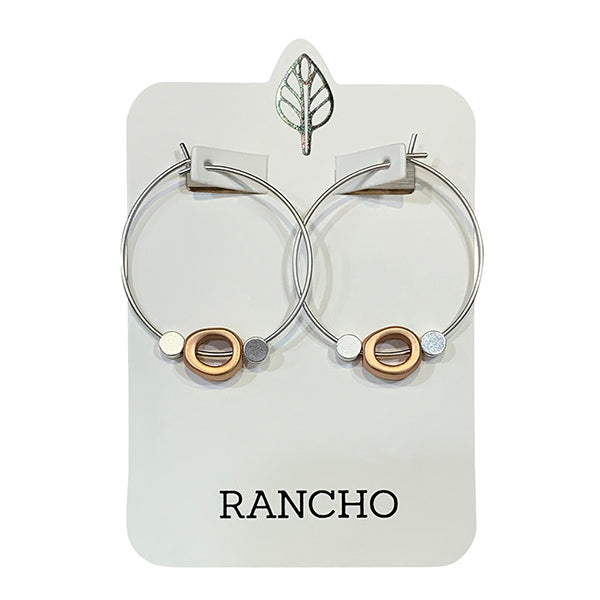Large Hollow Oval Hoop Earring
