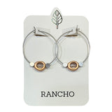 Large Hollow Oval Hoop Earring