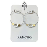 Large Hollow Oval Hoop Earring