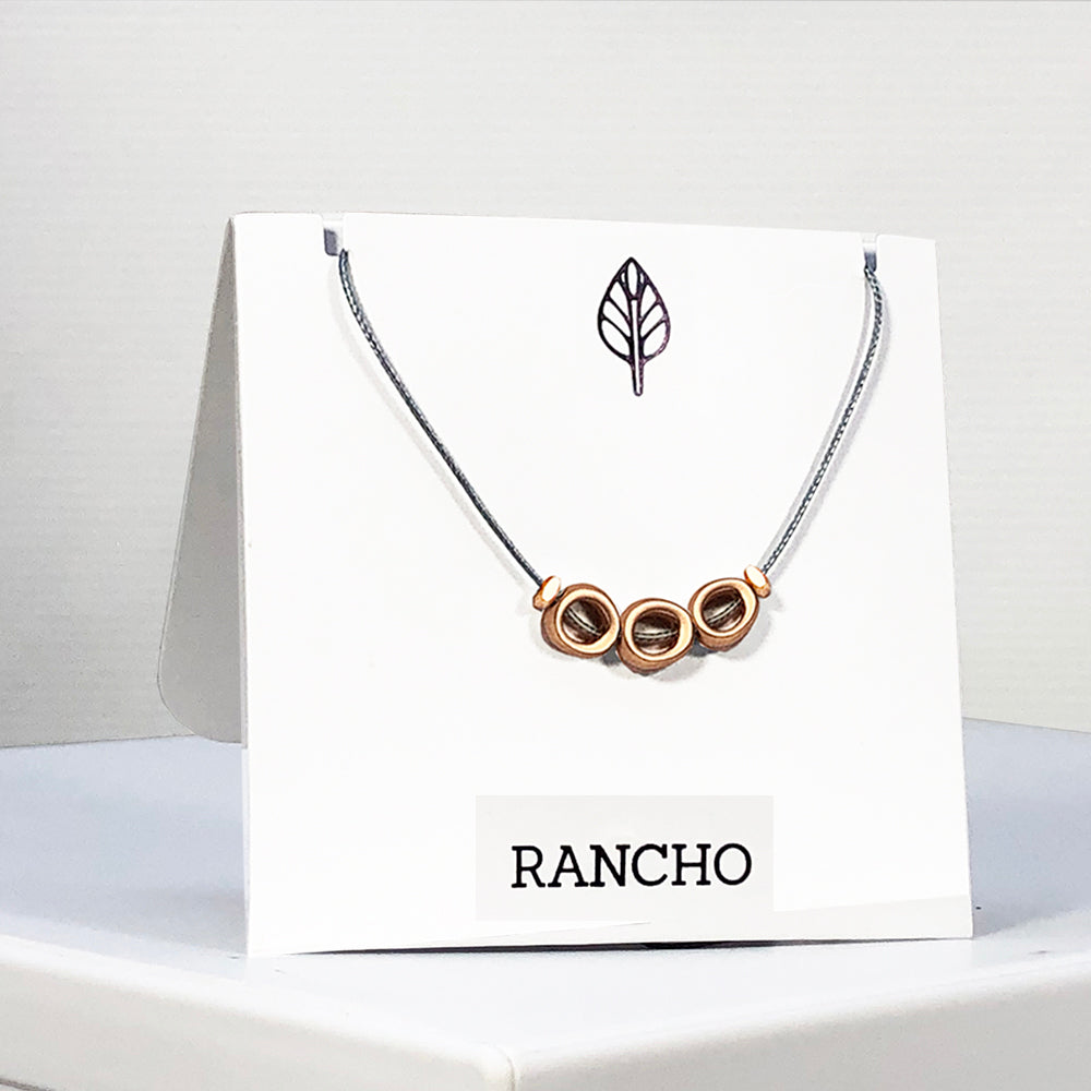 Triple Hollow Oval Necklace
