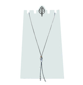 Hollow Oval Lariat Necklace