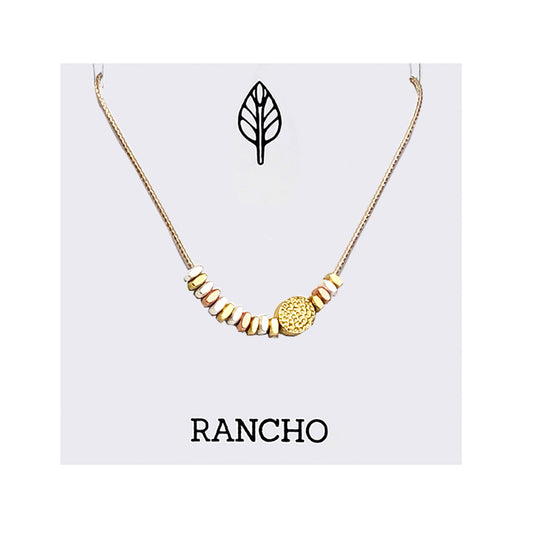 Asymmetrical Dot and Spacer Bead Necklace