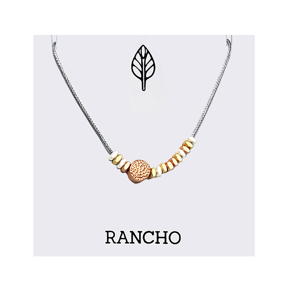 Asymmetrical Dot and Spacer Bead Necklace