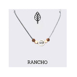 Hollow Oval and Fine Dot Necklace