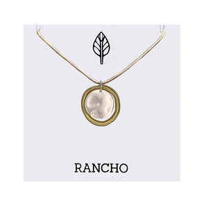 Ring with Hammered Disc Necklace