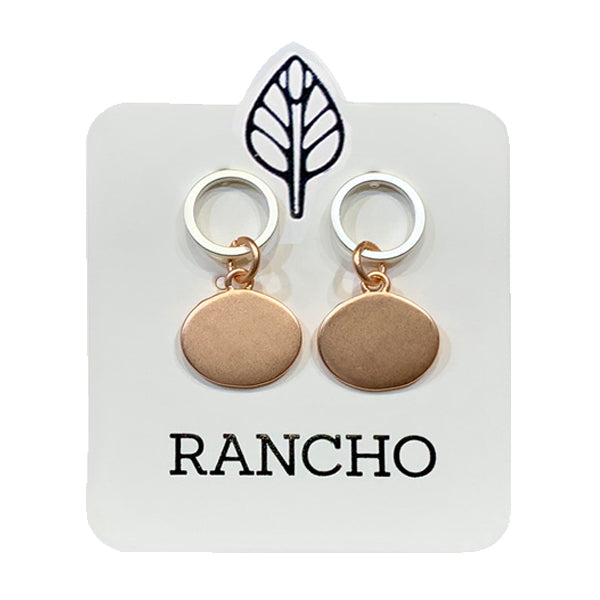 Small Circle Stud and Oval earring