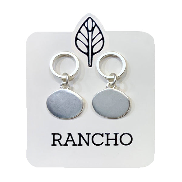 Small Circle Stud and Oval earring