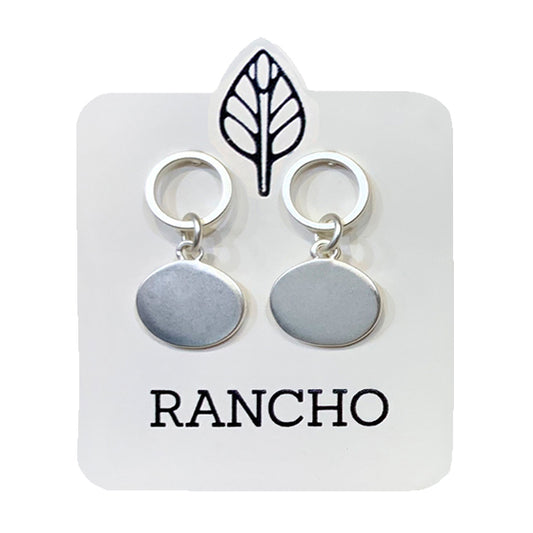 Small Circle Stud and Oval earring